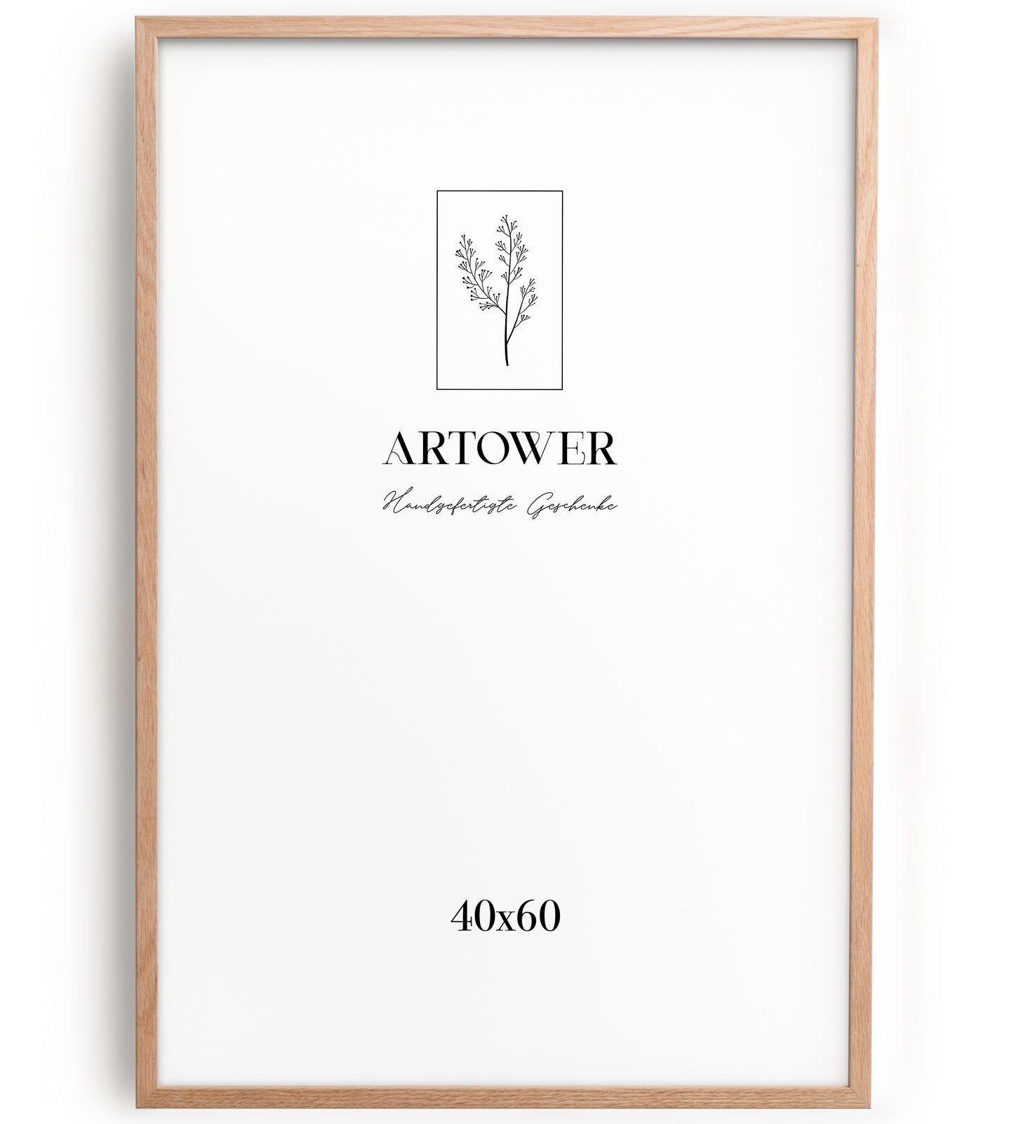 Artower® Bilderrahmen Natur Holz Eiche Dünner Rahmen