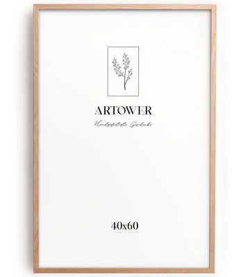 Artower® Bilderrahmen Natur Holz Eiche Dünner Rahmen
