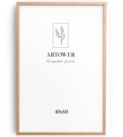 Artower® Bilderrahmen Natur Holz Eiche Dünner Rahmen