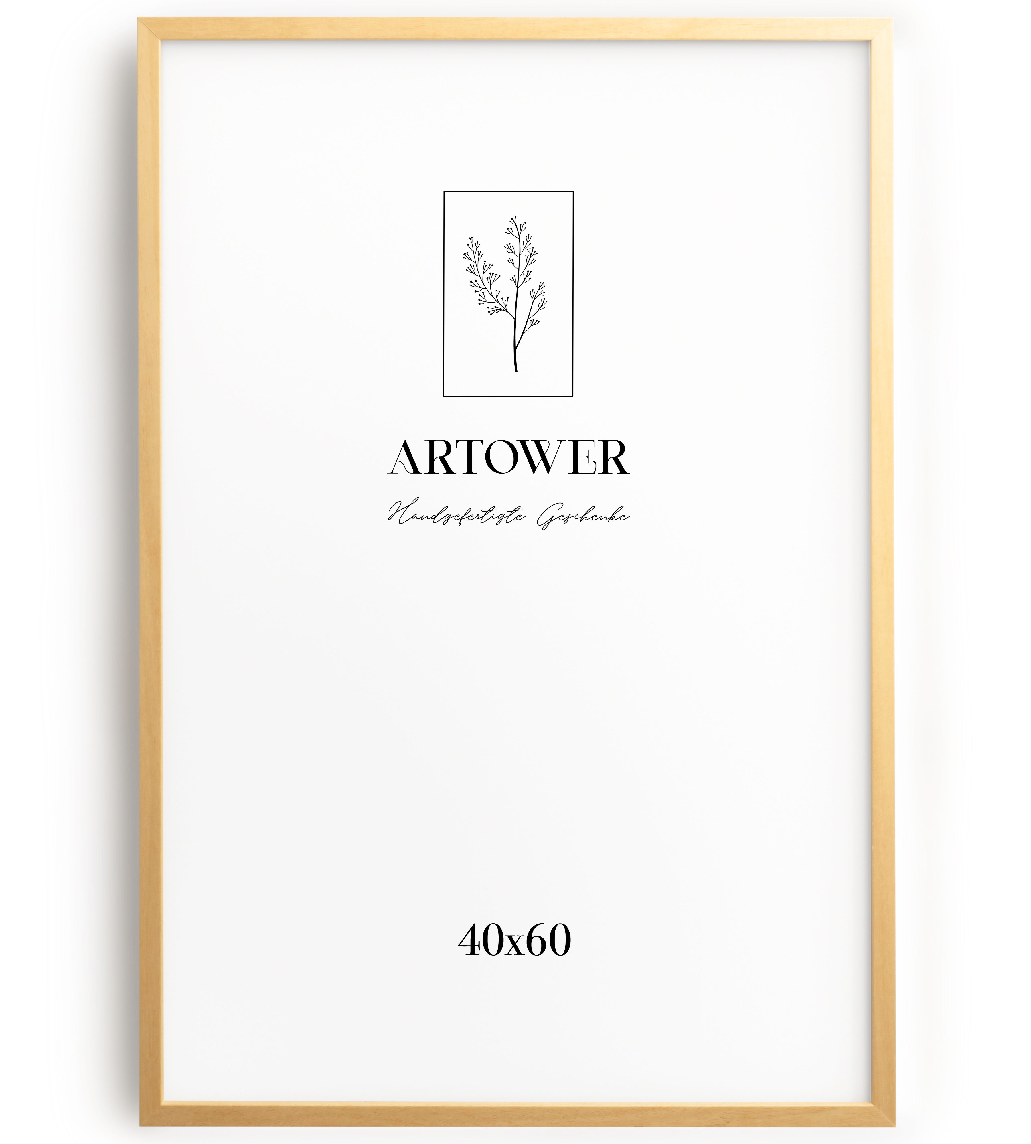 Bilderrahmen für 40 x 60 cm - Holz Natur Hell