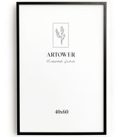 Artower® Bilderrahmen Schwarz Holz | Schwarzer Dünner Rahmen