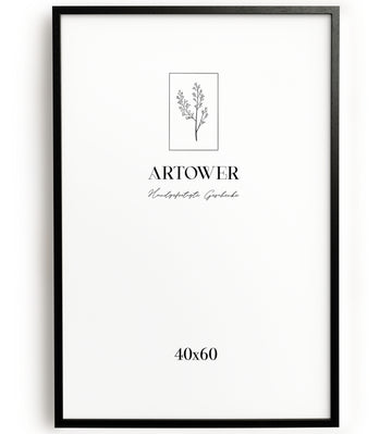 Artower® Bilderrahmen Schwarz Holz | Schwarzer Dünner Rahmen