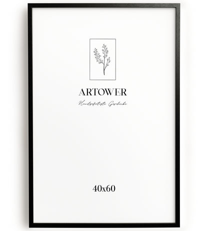 Artower® Bilderrahmen Schwarz Holz | Schwarzer Dünner Rahmen