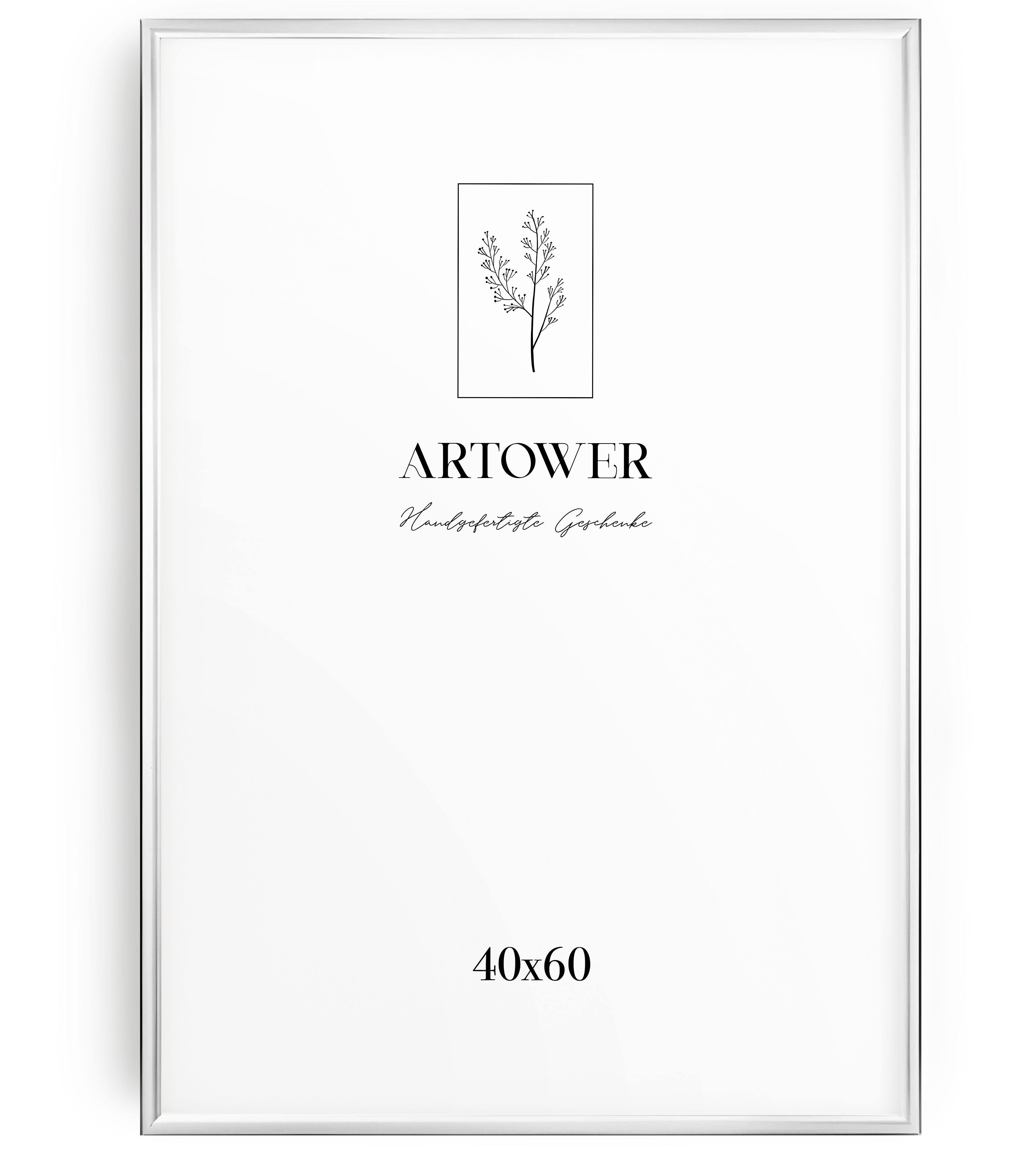 Bilderrahmen für 40 x 60 cm - Alu Silber