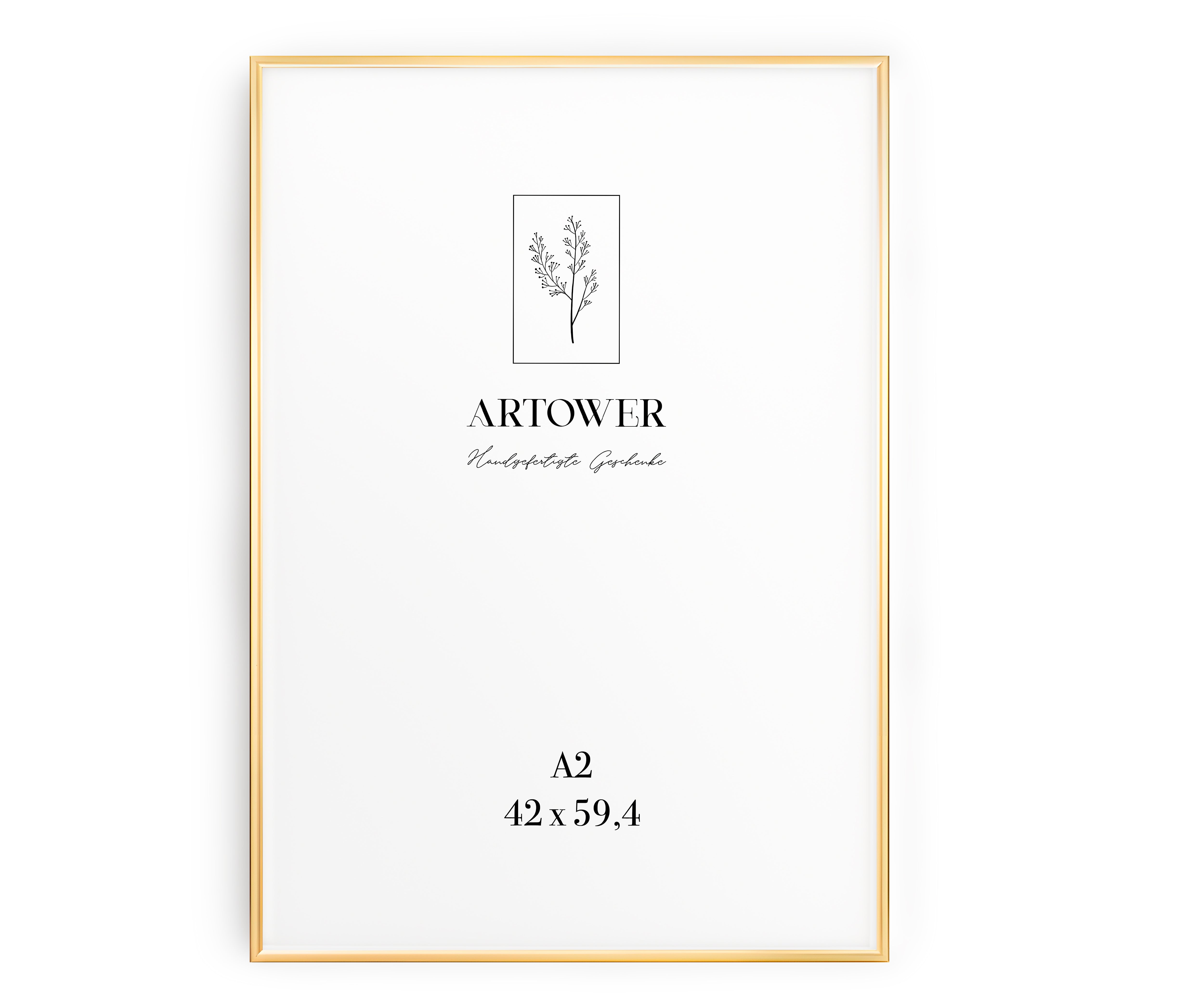 Artower® Bilderrahmen Gold Metall Dünner Rahmen