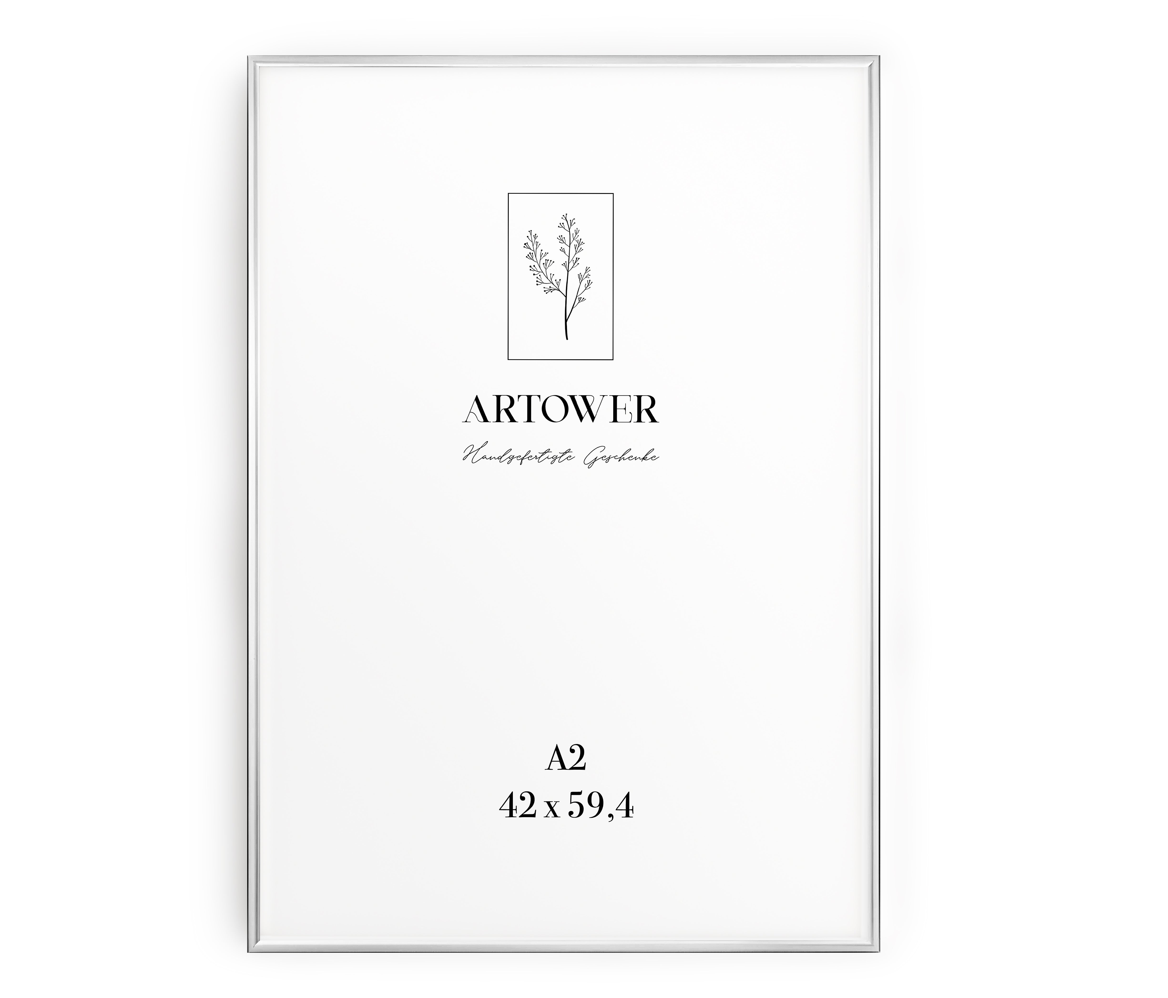 Bilderrahmen für A2 (42 x 59,4 cm) - Alu Silber