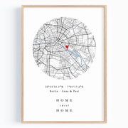 Home Sweet Home – Individuelles Poster mit Karte