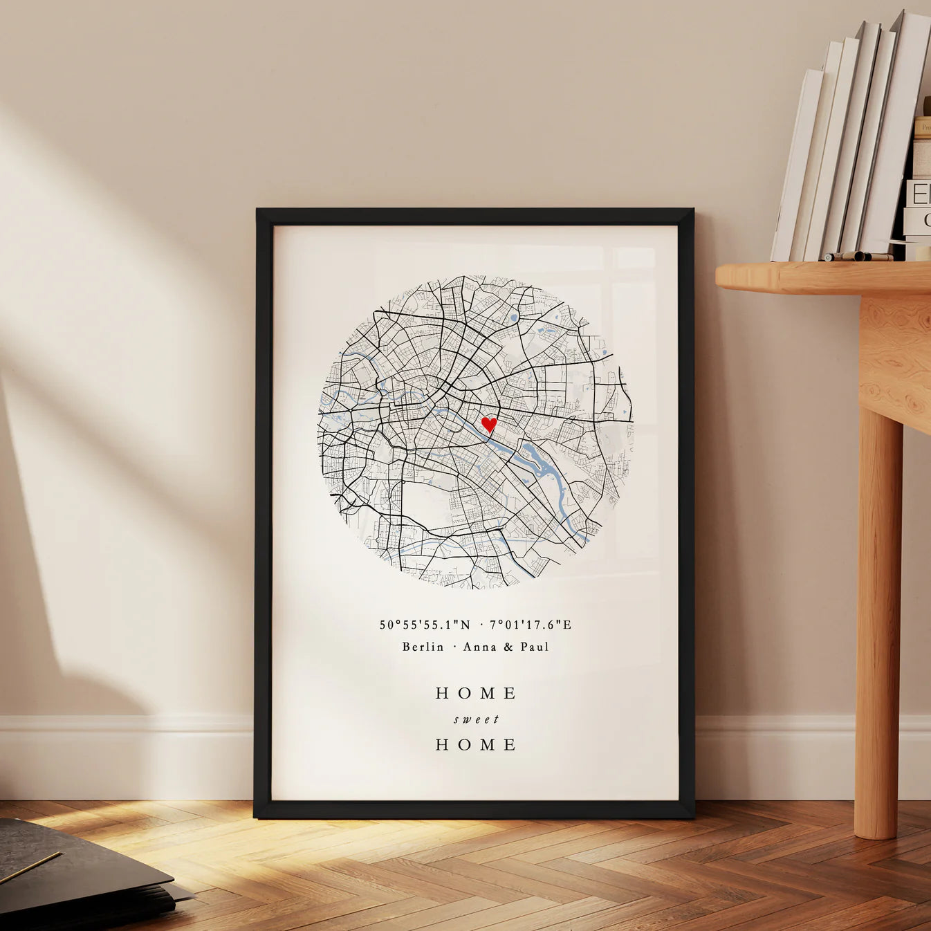 Home Sweet Home – Individuelles Poster mit Karte