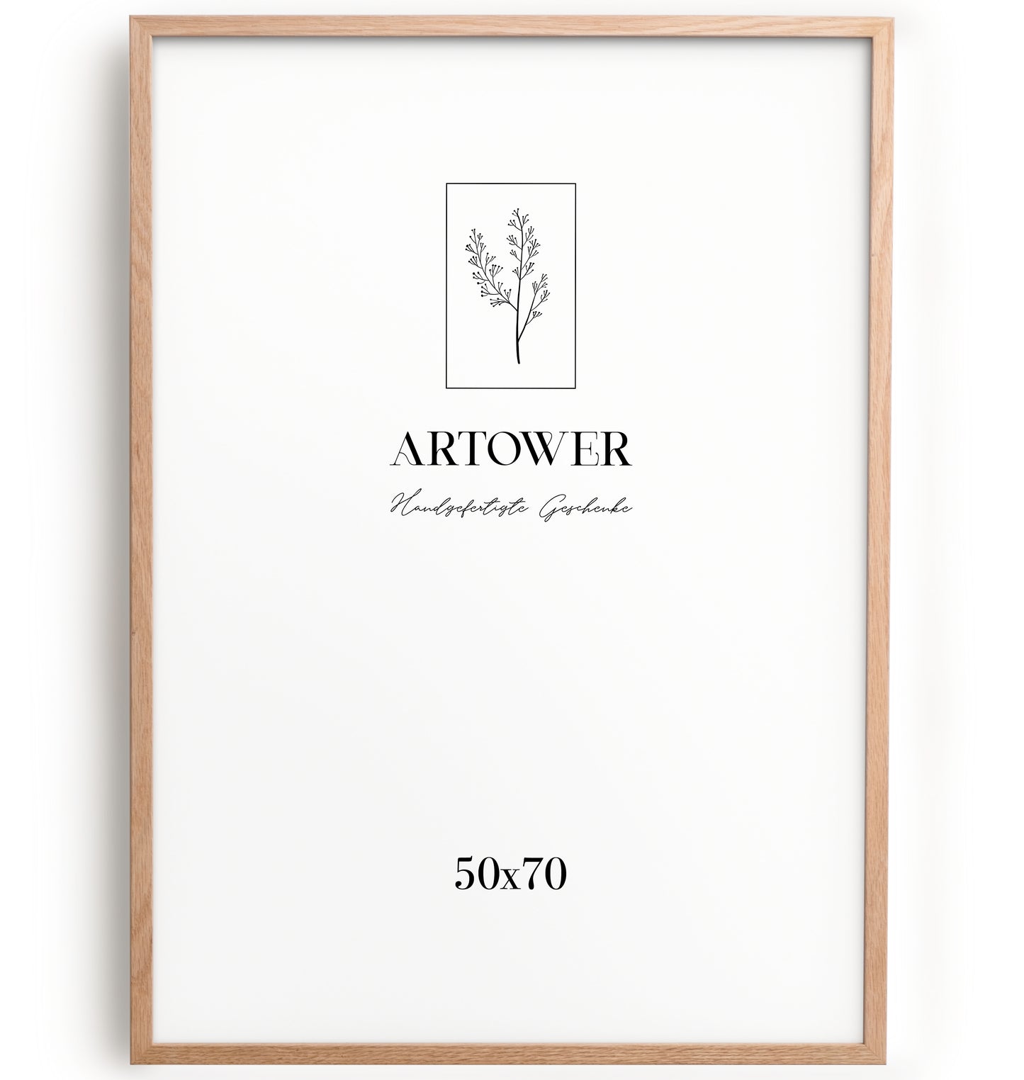 Artower® Bilderrahmen Natur Holz Eiche Dünner Rahmen