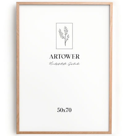 Artower® Bilderrahmen Natur Holz Eiche Dünner Rahmen