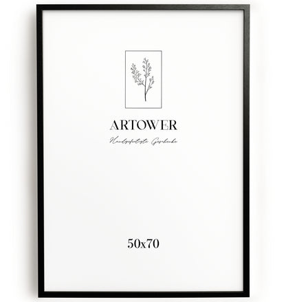 Artower® Bilderrahmen Schwarz Holz | Schwarzer Dünner Rahmen