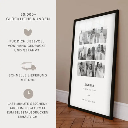 Personalisiertes Mama Poster mit Fotos