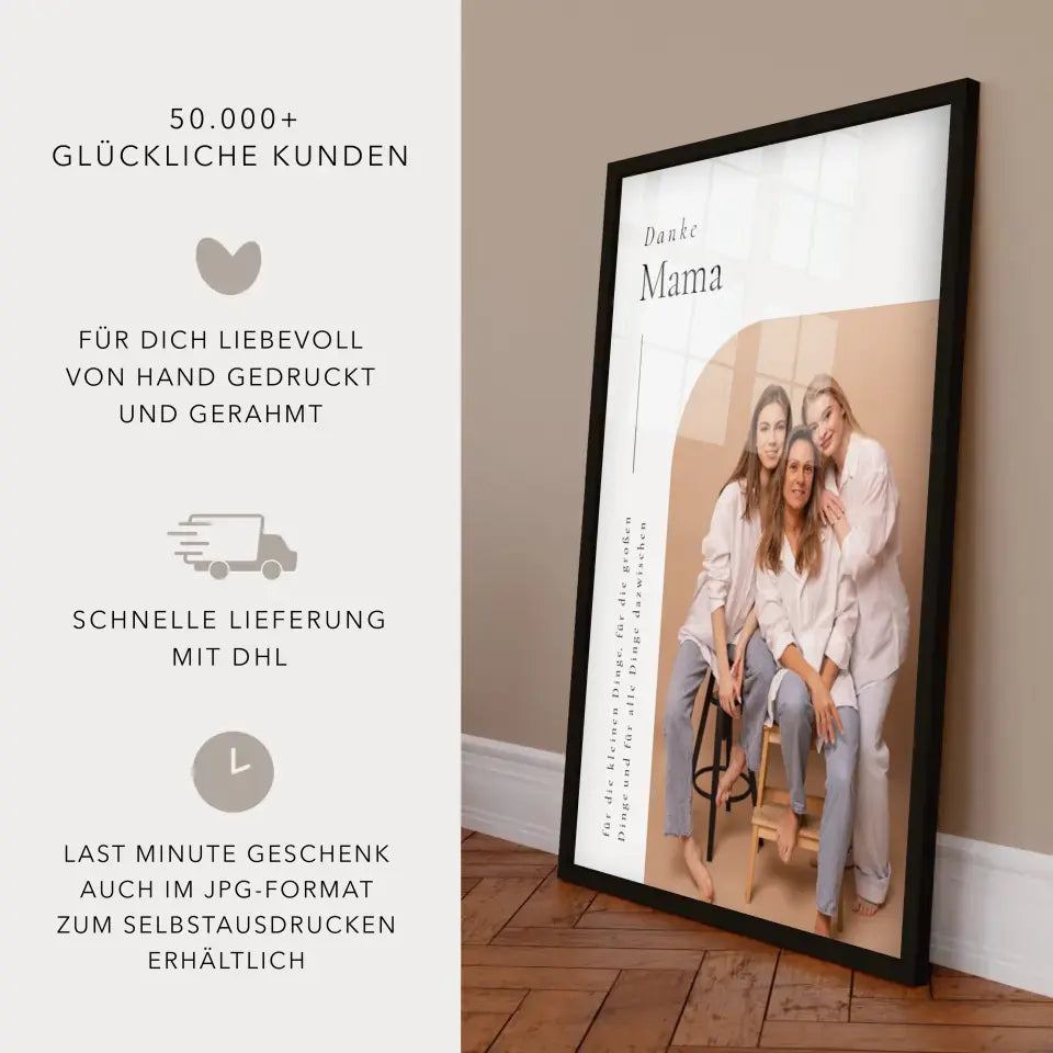 Muttertagsgeschenk Danke Mama Poster