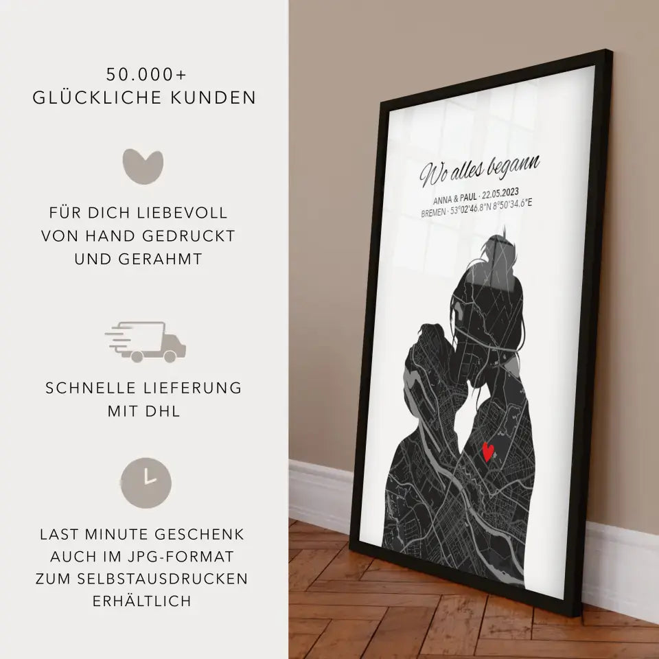 Wo alles begann Poster Paar Geschenk