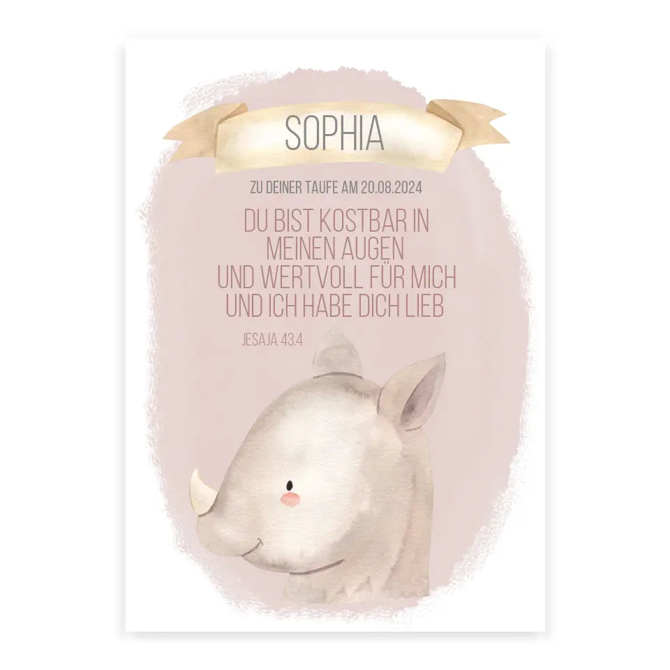 Taufgeschenk Patenkind Taufe Poster