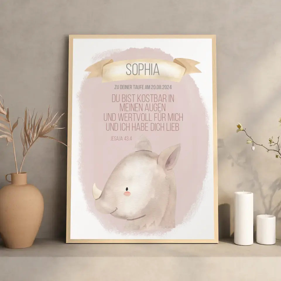 Taufgeschenk Patenkind Taufe Poster