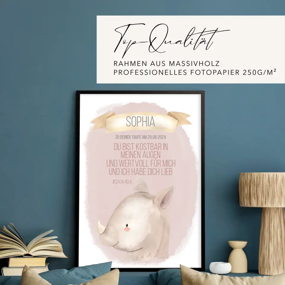 Taufgeschenk Patenkind Taufe Poster