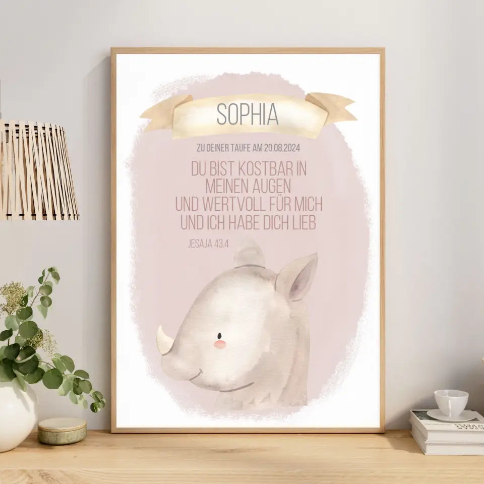 Taufgeschenk Patenkind Taufe Poster