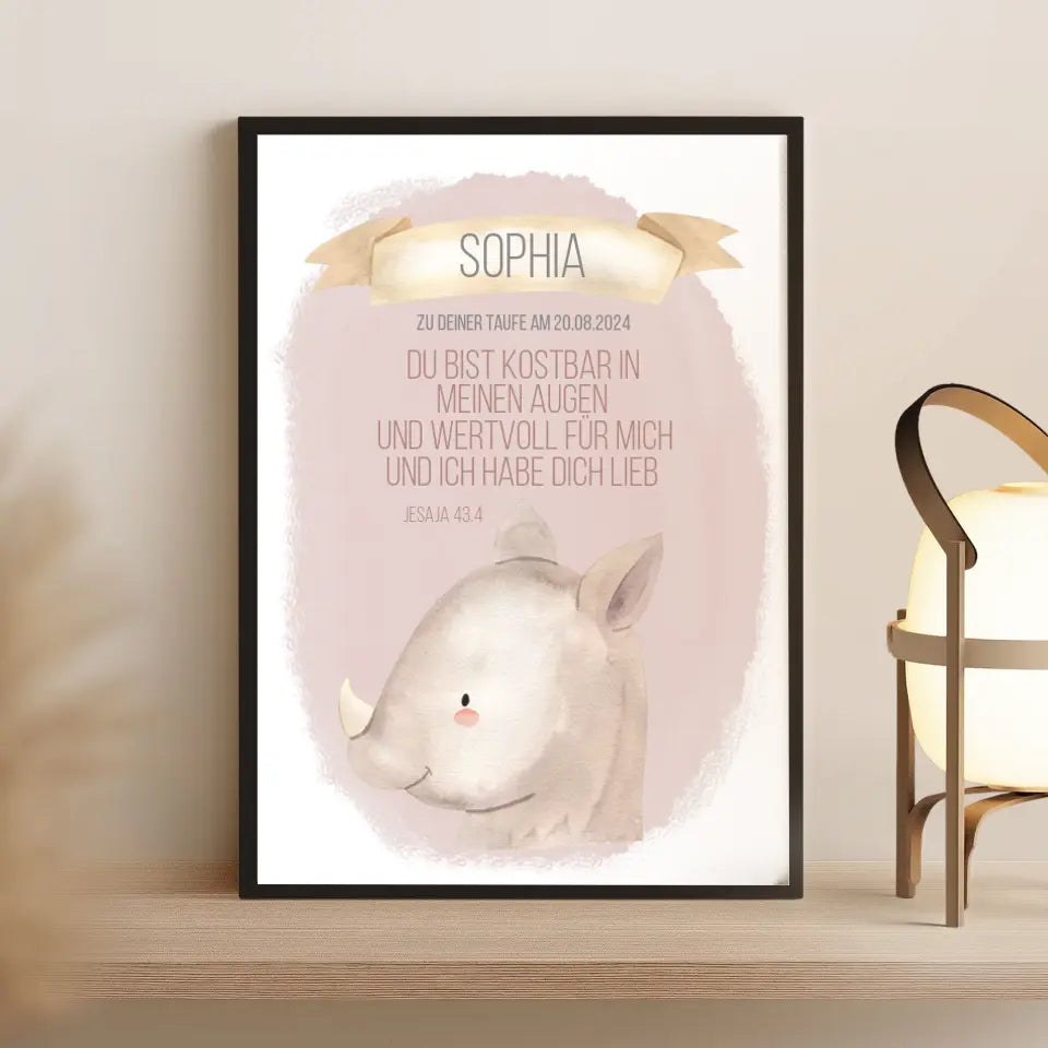 Taufgeschenk Patenkind Taufe Poster