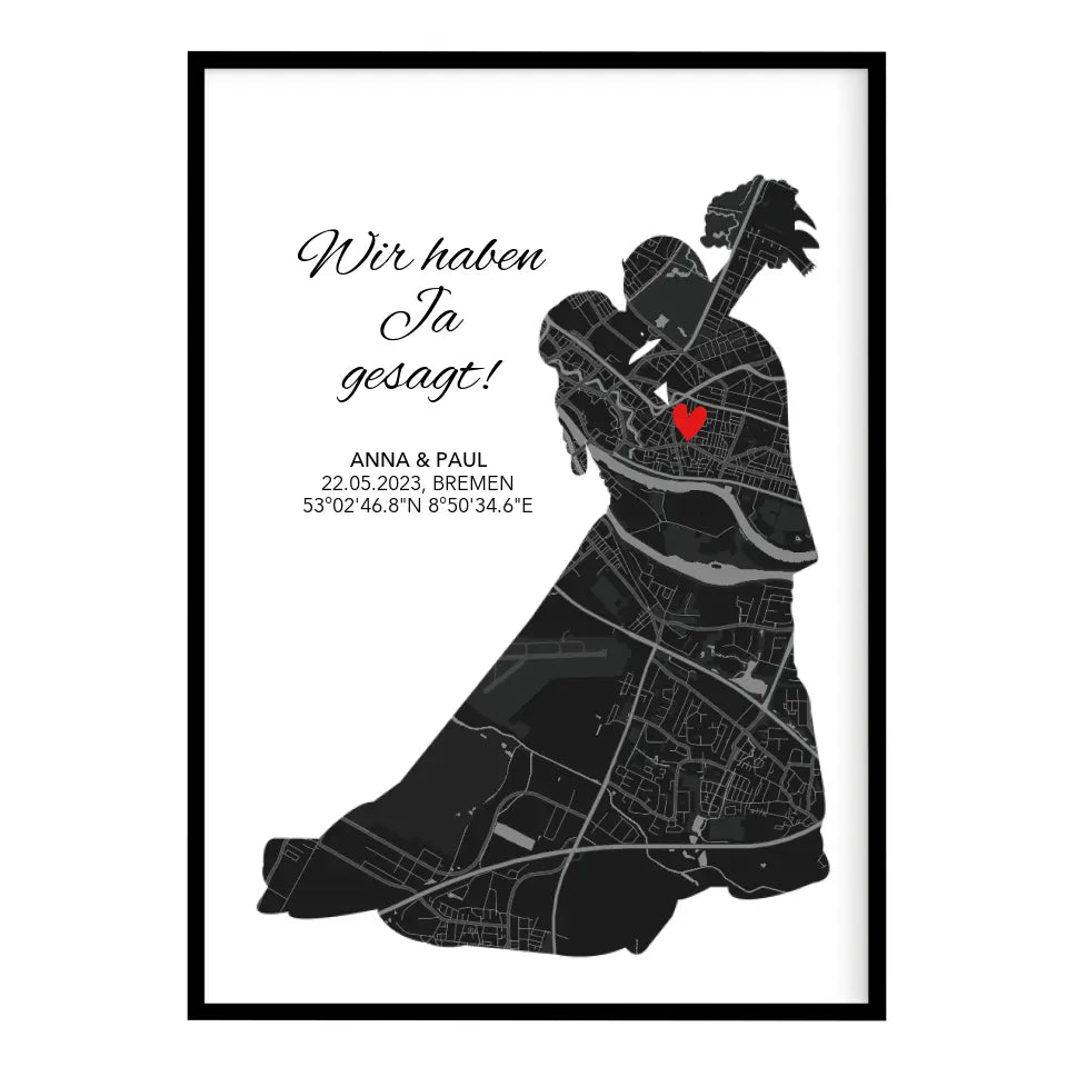 Koordinaten Bild Wir haben Ja gesagt