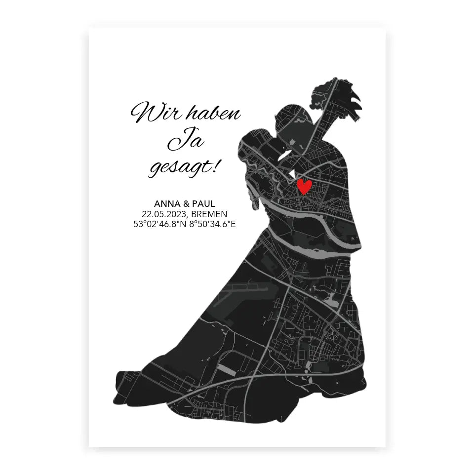 Koordinaten Bild Wir haben Ja gesagt