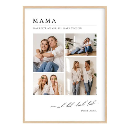 Personalisiertes Fotogeschenk für Mama Fotocollage