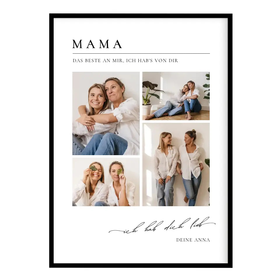 Personalisiertes Fotogeschenk für Mama Fotocollage