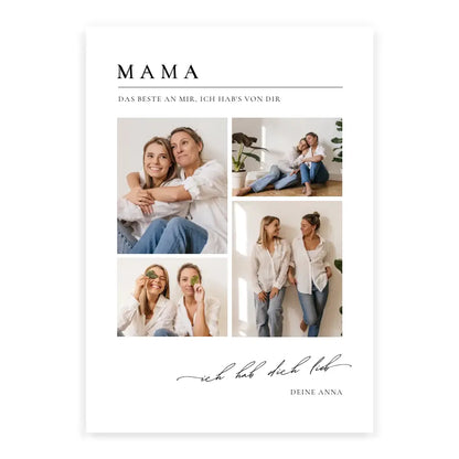 Personalisiertes Fotogeschenk für Mama Fotocollage