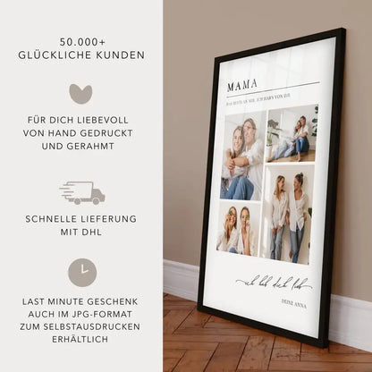 Personalisiertes Fotogeschenk für Mama Fotocollage