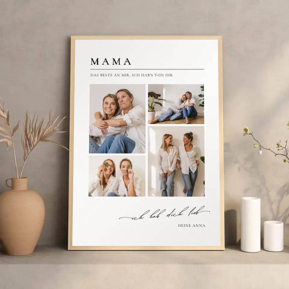 Personalisiertes Fotogeschenk für Mama Fotocollage