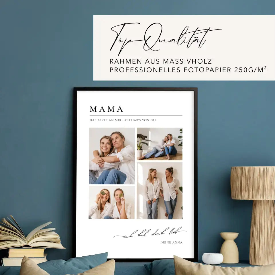 Personalisiertes Fotogeschenk für Mama Fotocollage