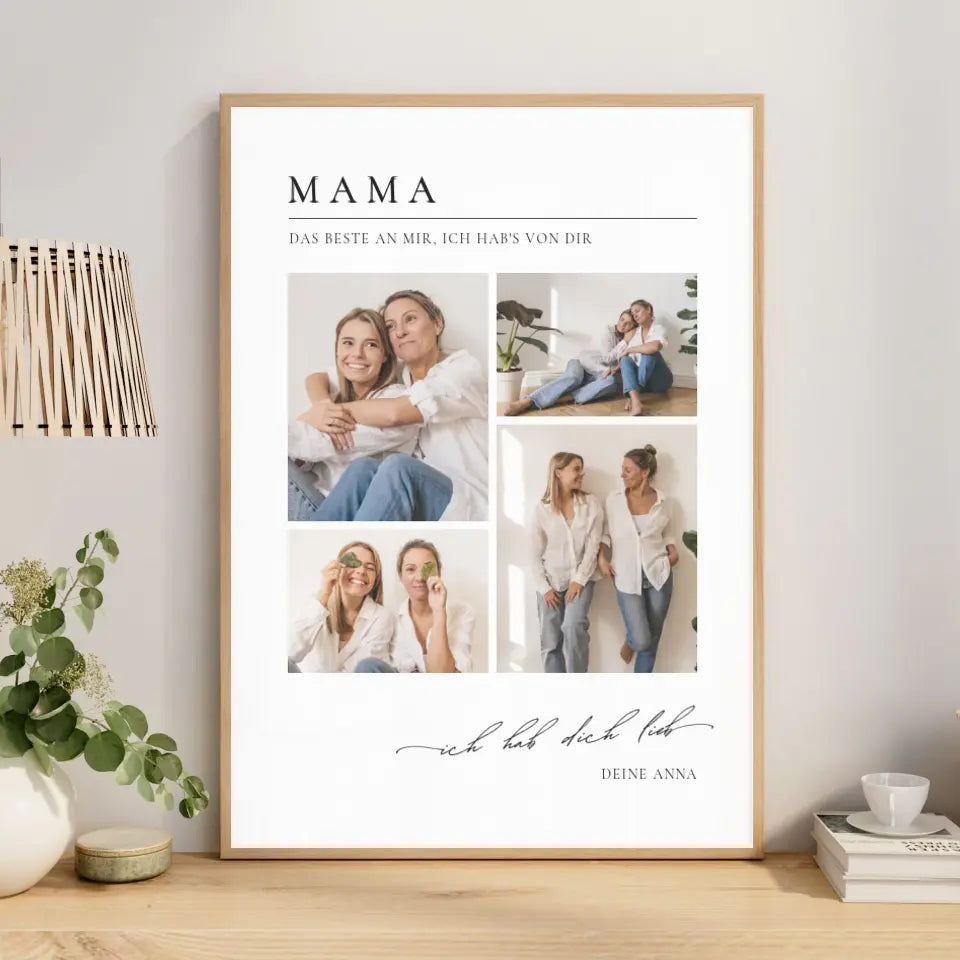 Personalisiertes Fotogeschenk für Mama Fotocollage