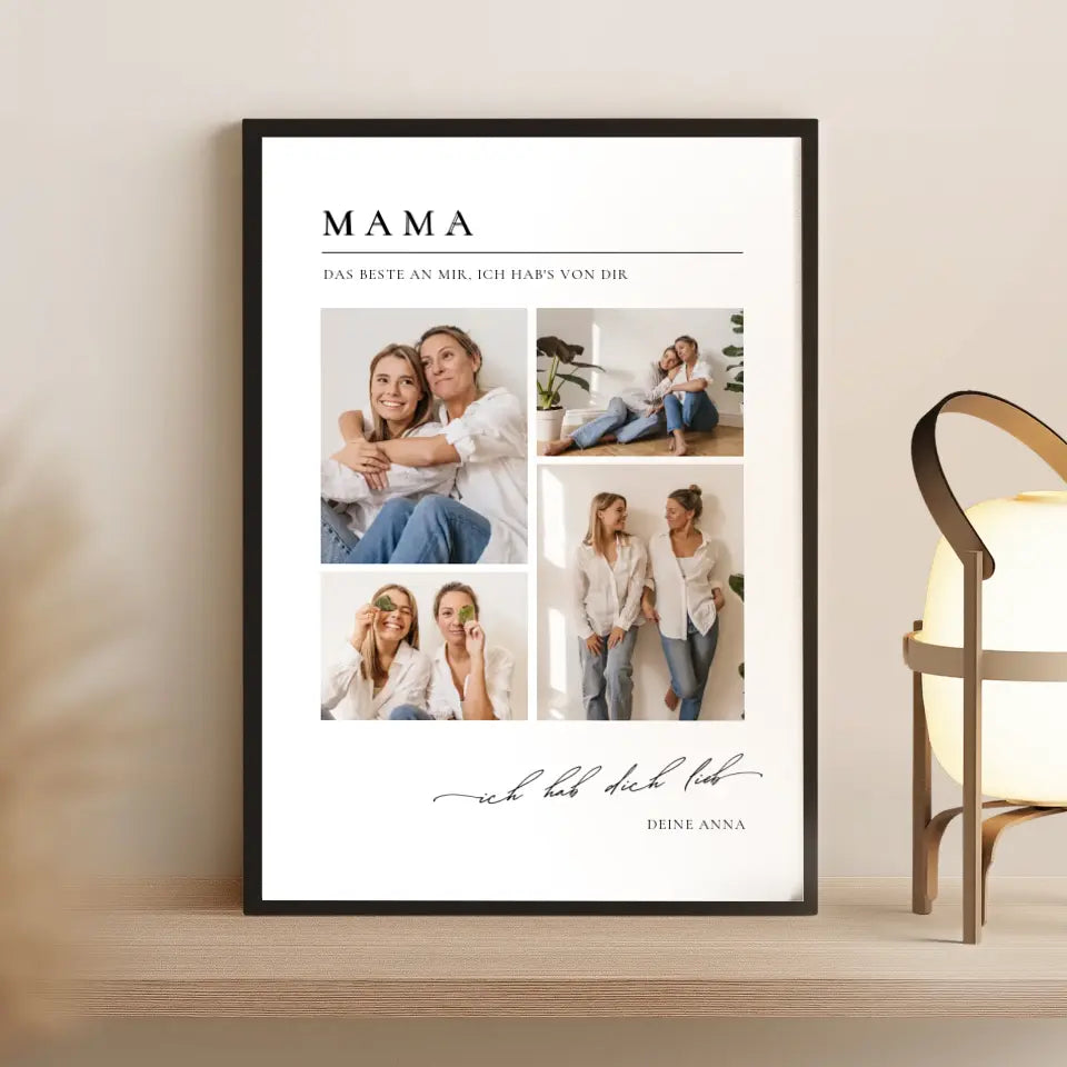 Personalisiertes Fotogeschenk für Mama Fotocollage