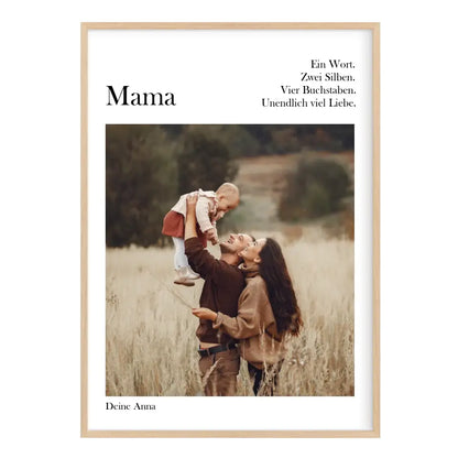 Beste Mama personalisiertes Poster mit Foto