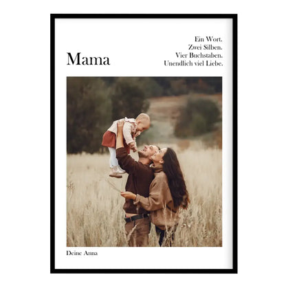 Beste Mama personalisiertes Poster mit Foto