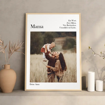 Beste Mama personalisiertes Poster mit Foto