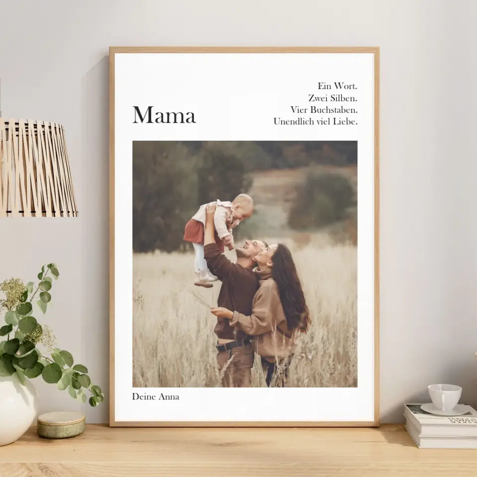 Beste Mama personalisiertes Poster mit Foto