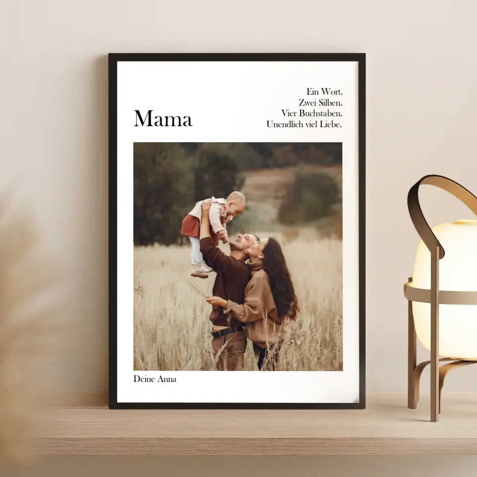 Beste Mama personalisiertes Poster mit Foto