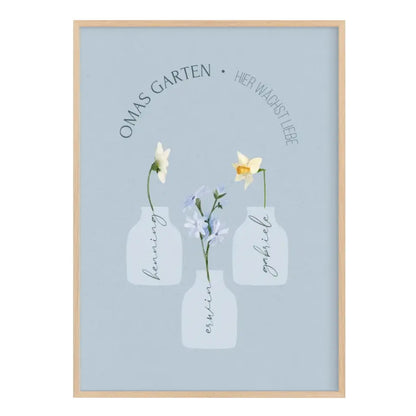 Poster Geschenk für Oma mit Blumen