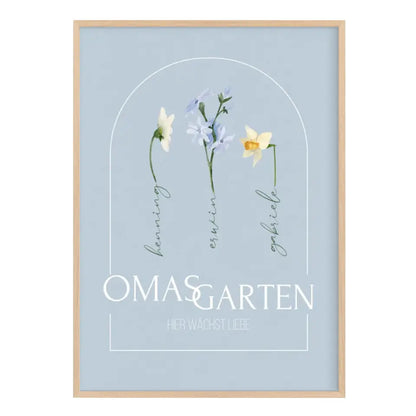 Poster Geburtstagsgeschenk für Oma (max. 5 Blumen)