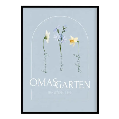 Poster Geburtstagsgeschenk für Oma (max. 5 Blumen)