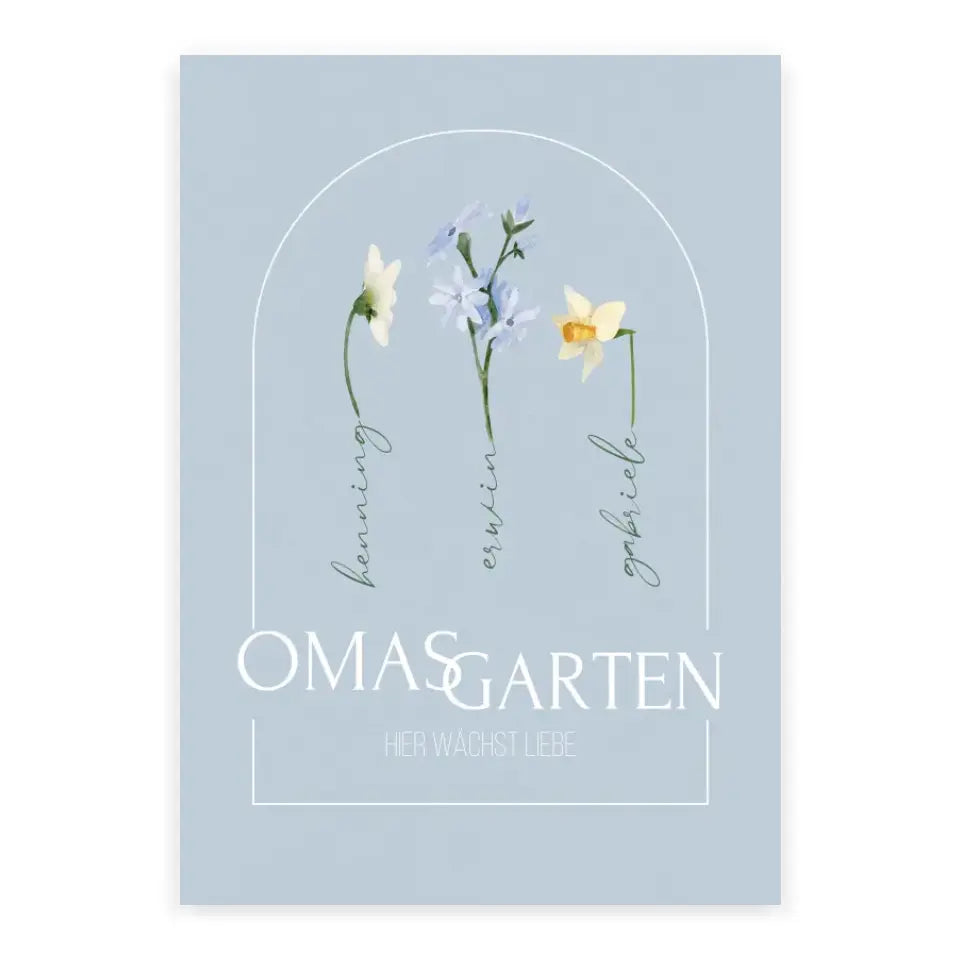 Poster Geburtstagsgeschenk für Oma (max. 5 Blumen)