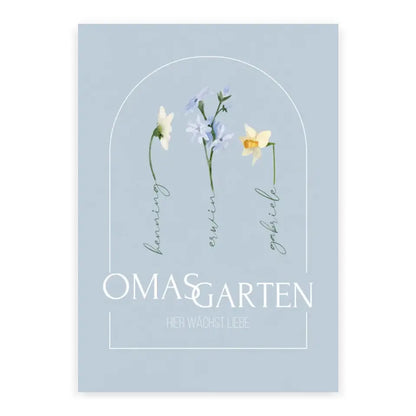 Poster Geburtstagsgeschenk für Oma (max. 5 Blumen)