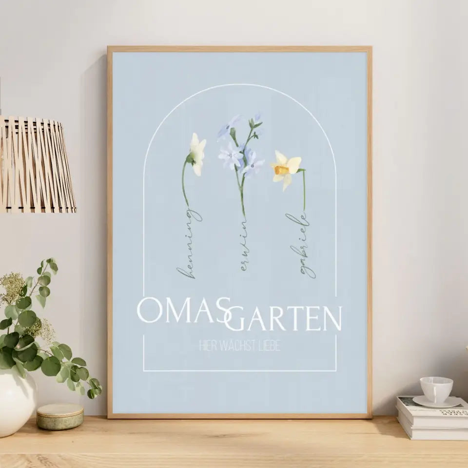 Poster Geburtstagsgeschenk für Oma (max. 5 Blumen)