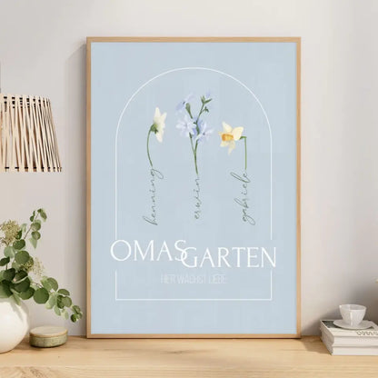 Poster Geburtstagsgeschenk für Oma (max. 5 Blumen)