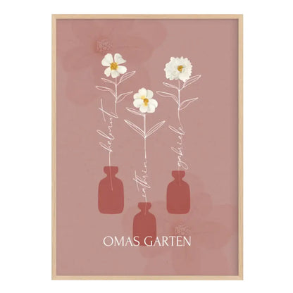 Bild Omas Garten - Geschenk für Oma zum Geburtstag (max. 8 Blumen)