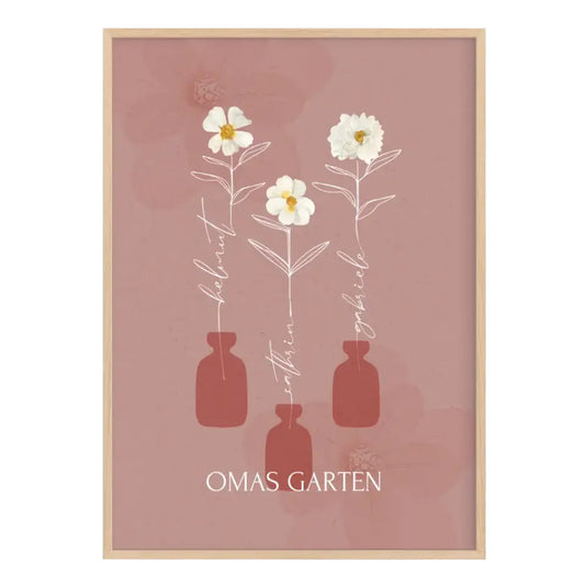 Bild Omas Garten - Geschenk für Oma zum Geburtstag (max. 8 Blumen)