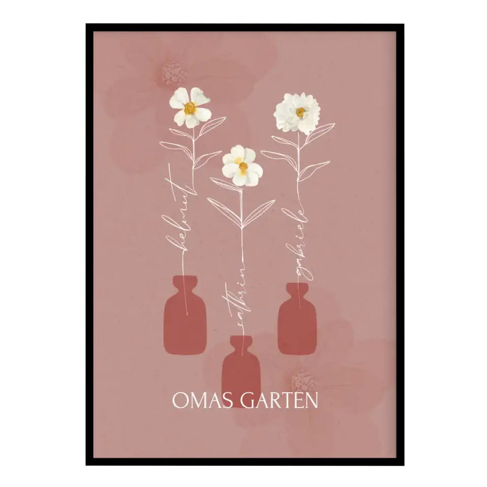 Bild Omas Garten - Geschenk für Oma zum Geburtstag (max. 8 Blumen)