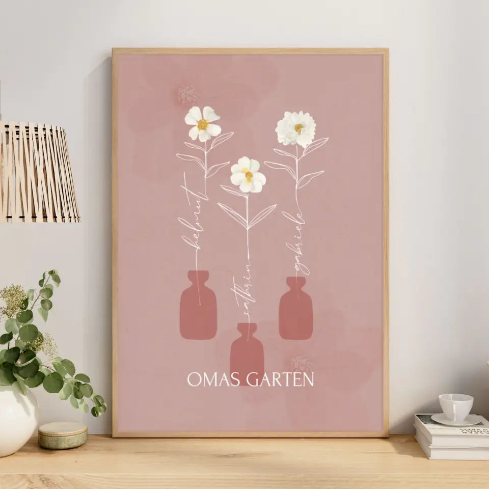 Bild Omas Garten - Geschenk für Oma zum Geburtstag (max. 8 Blumen)