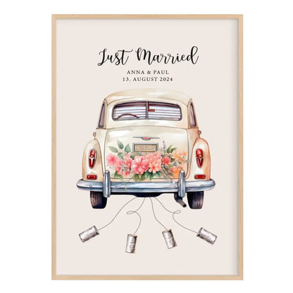 Geldgeschenk Hochzeit Poster Just Married